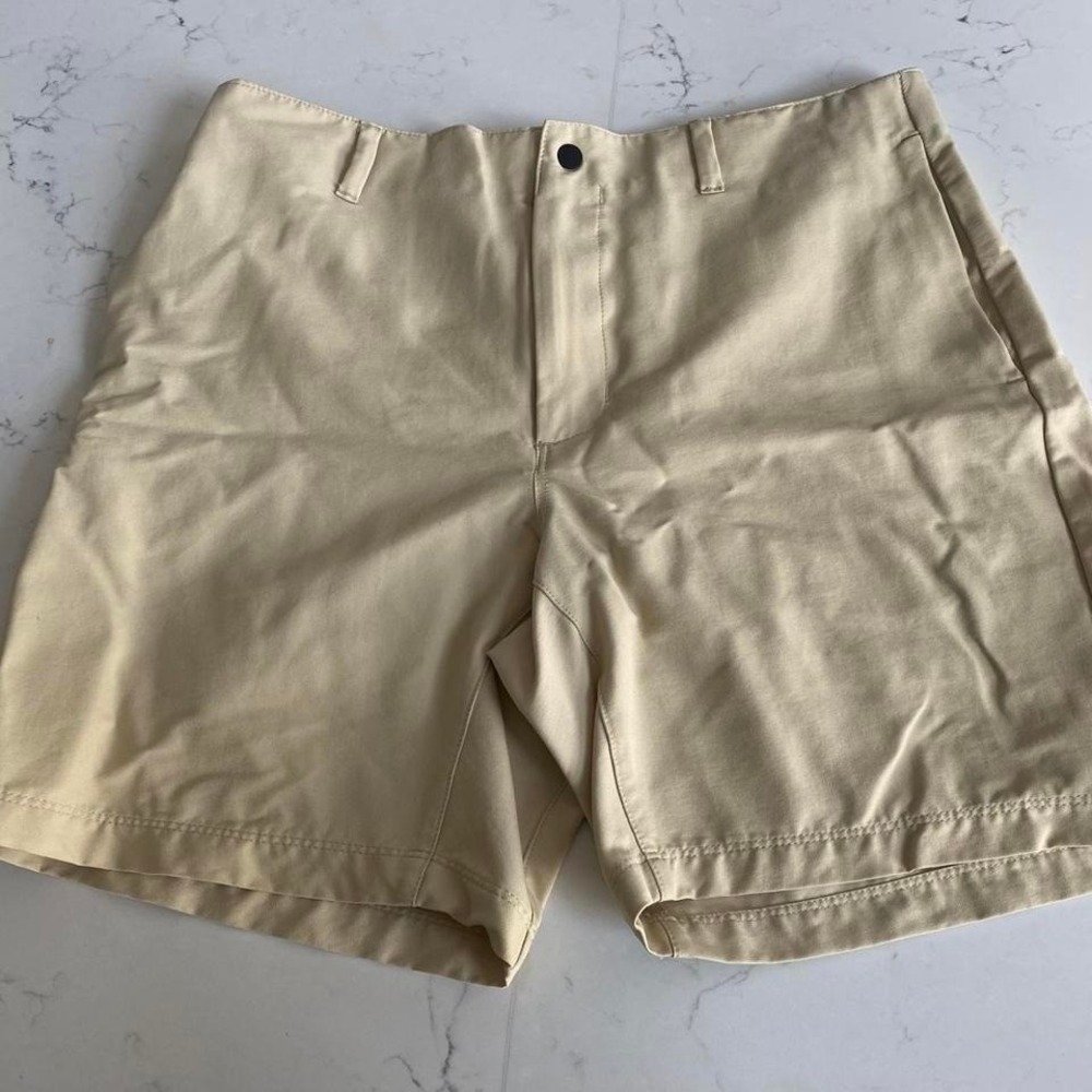 The North Face Shorts Mens 34 Beige Tan Hiking Outdoor Casual Flat Front